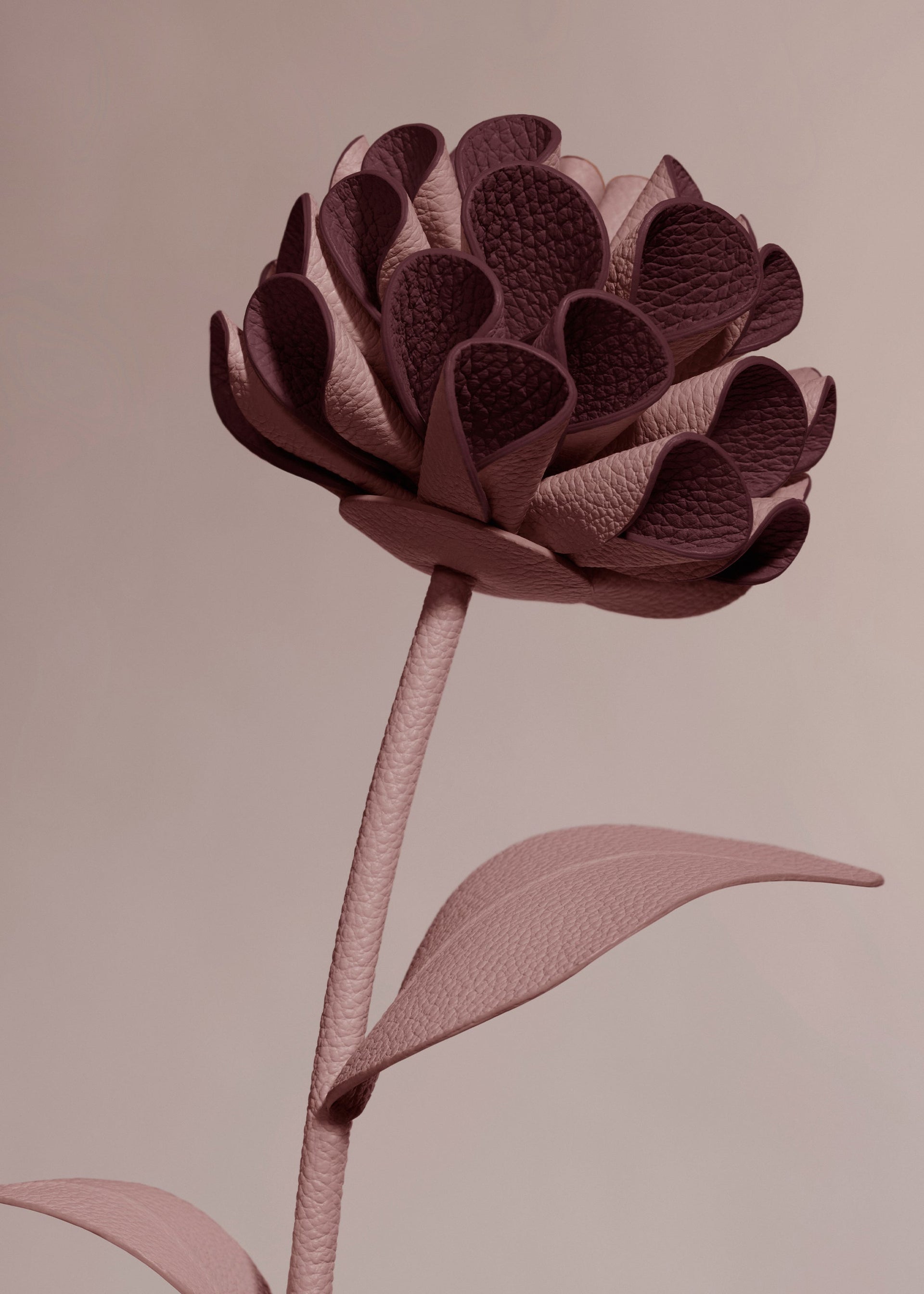 Leather flowers - In Upcycled Leather