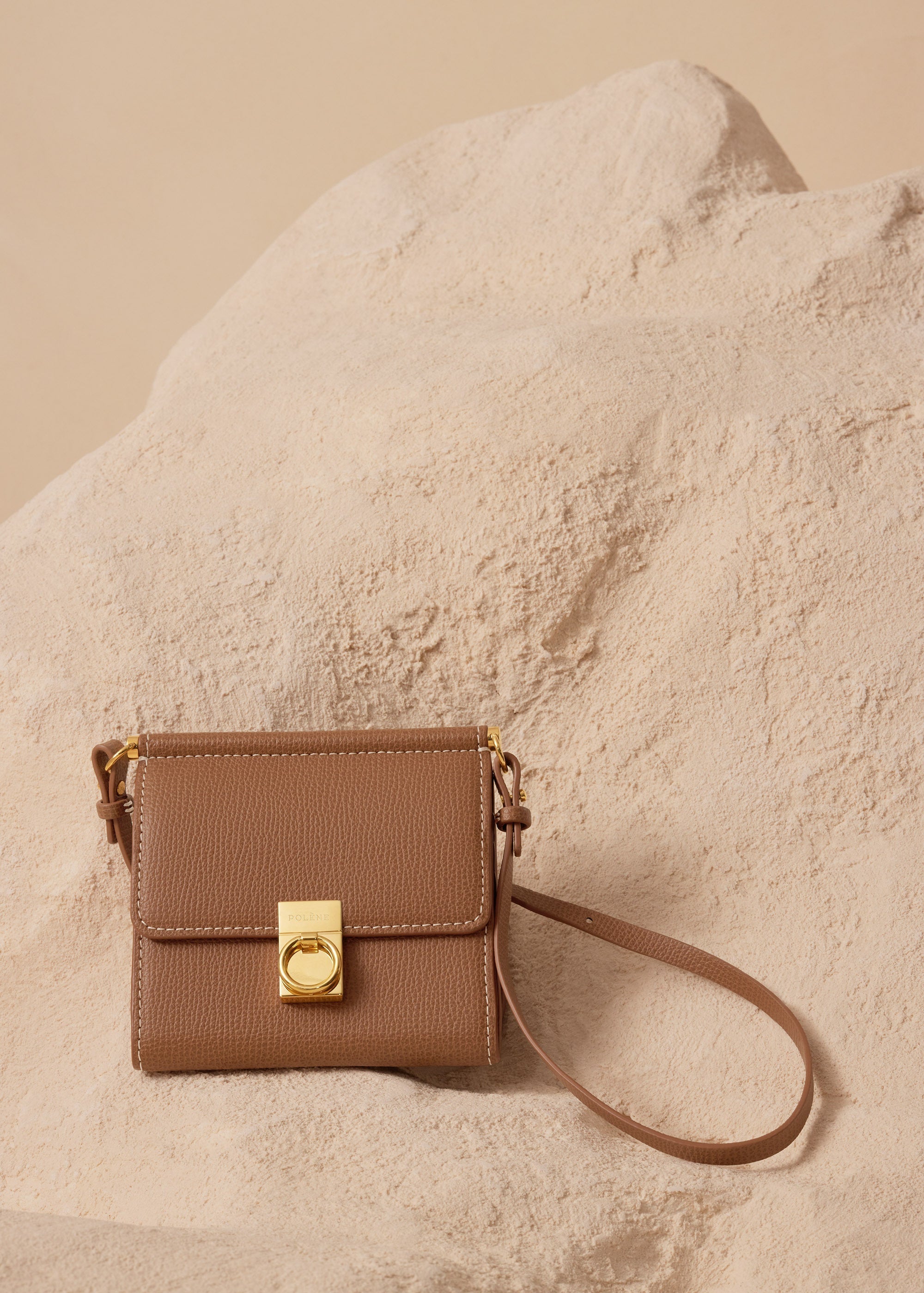 Polène | Bag - Numéro Neuf Mini - Textured Black Cherry