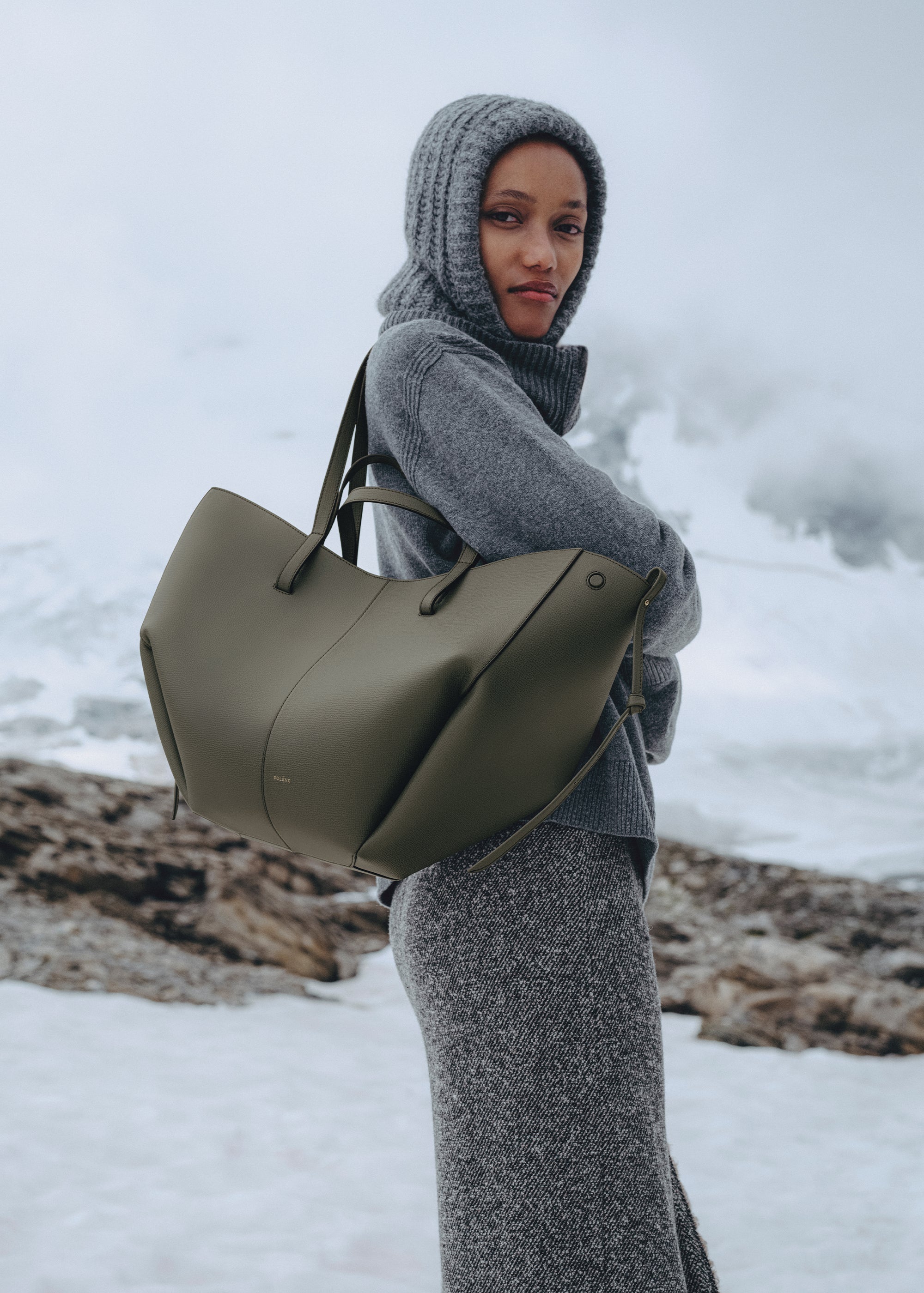 Polène | Bag - Numéro Huit Mini - Textured Nude – Polène AU