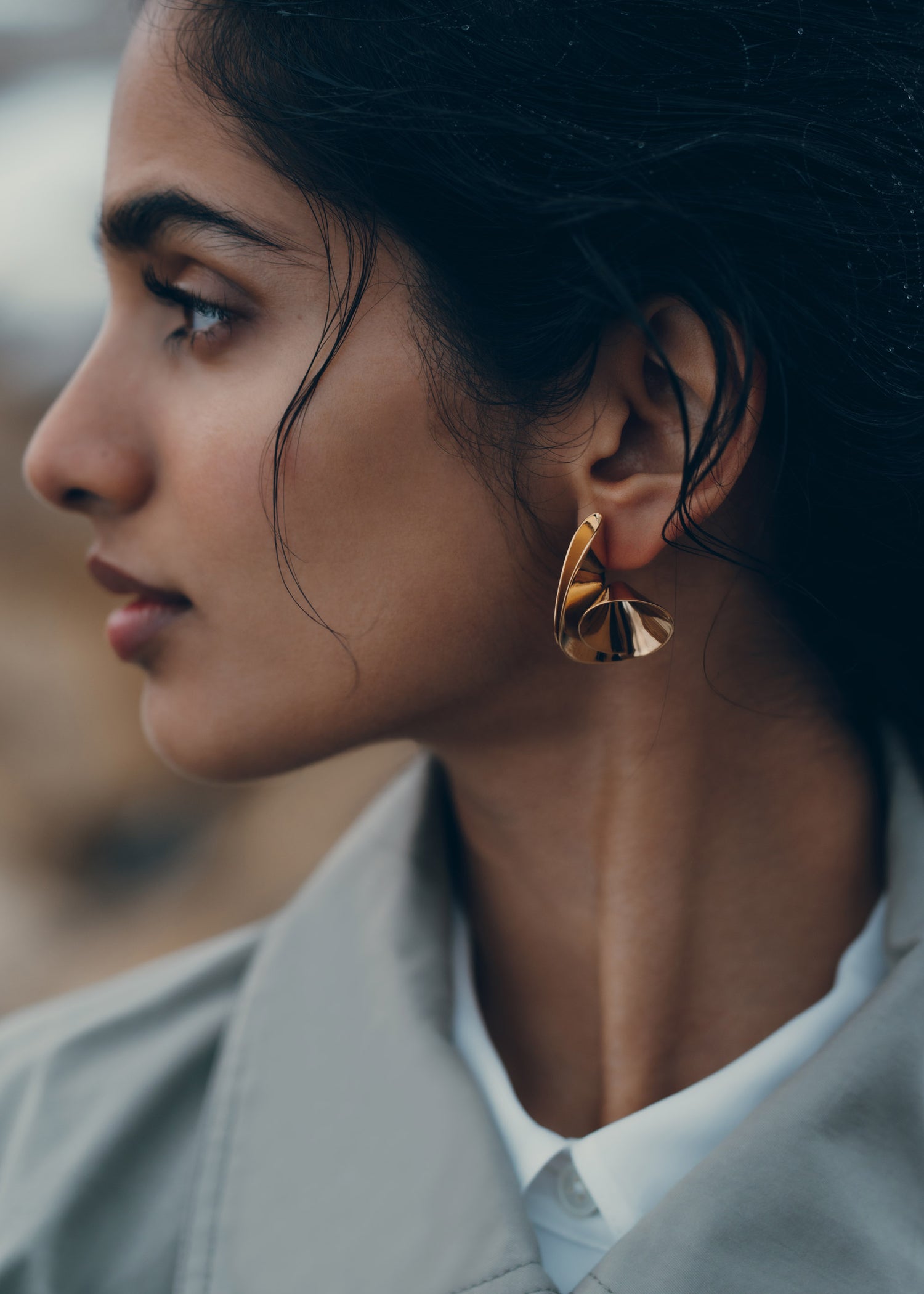 Éole Earrings - 24 carat gold gilded edition