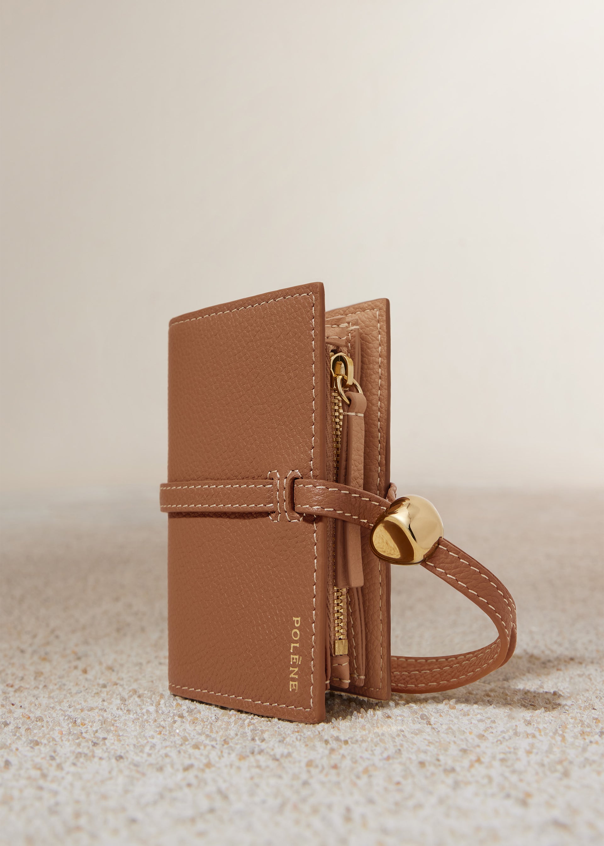 Kayé Card Holder - Textured Duo Camel