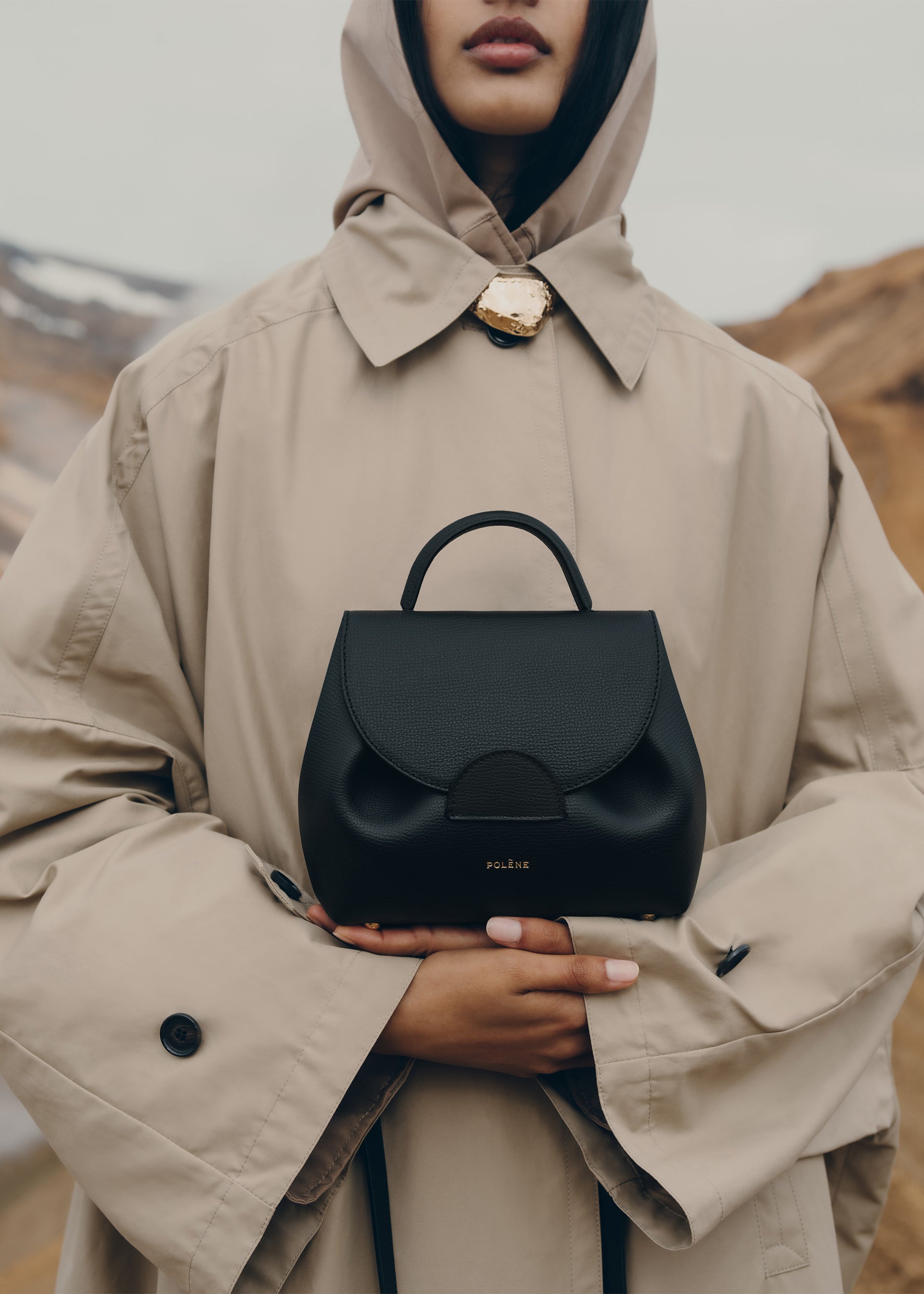 Polene Numero Un Mini Backpack Polène Bag Numéro Un Nano Textured