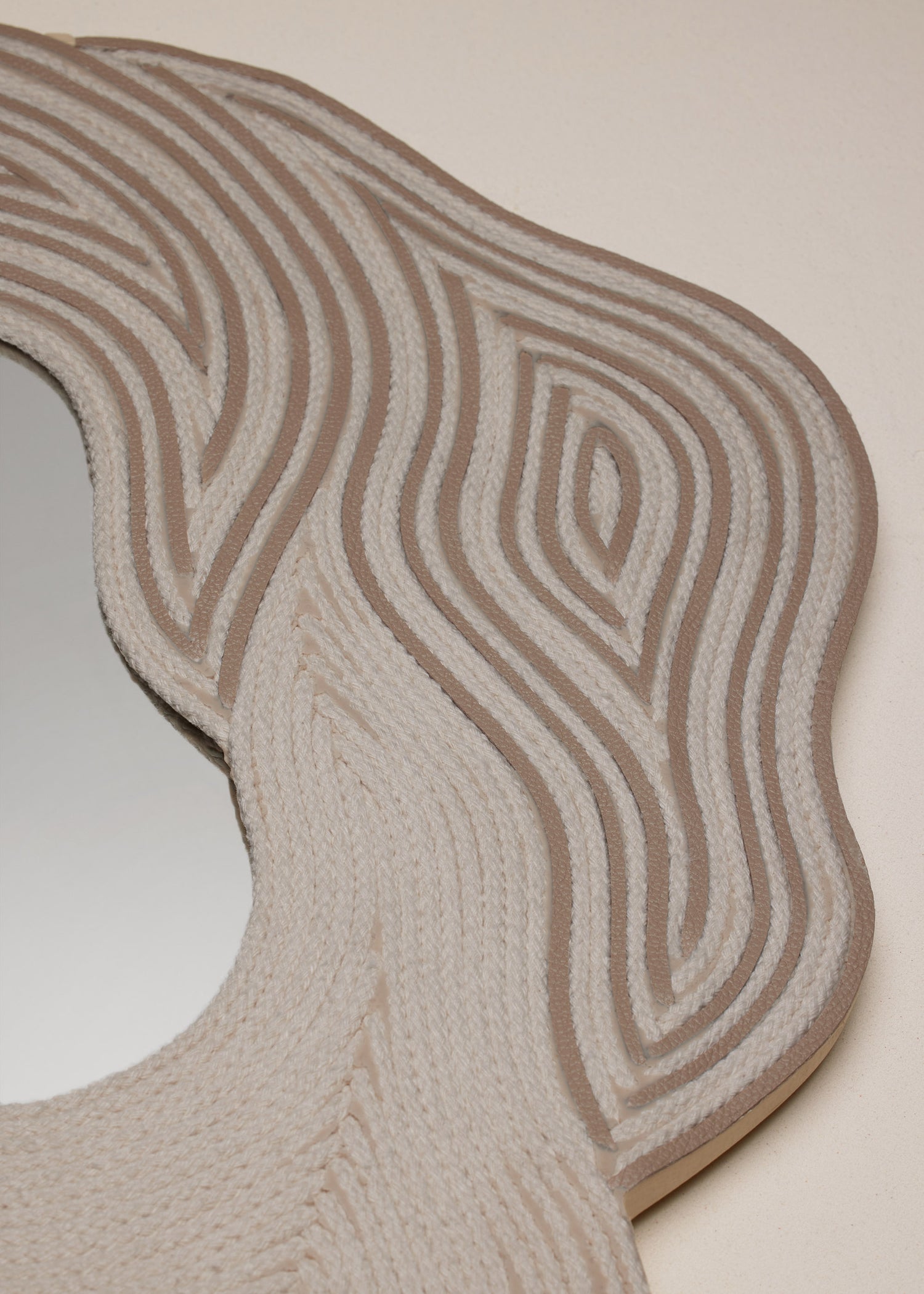 Oco Mirror - Textured Taupe