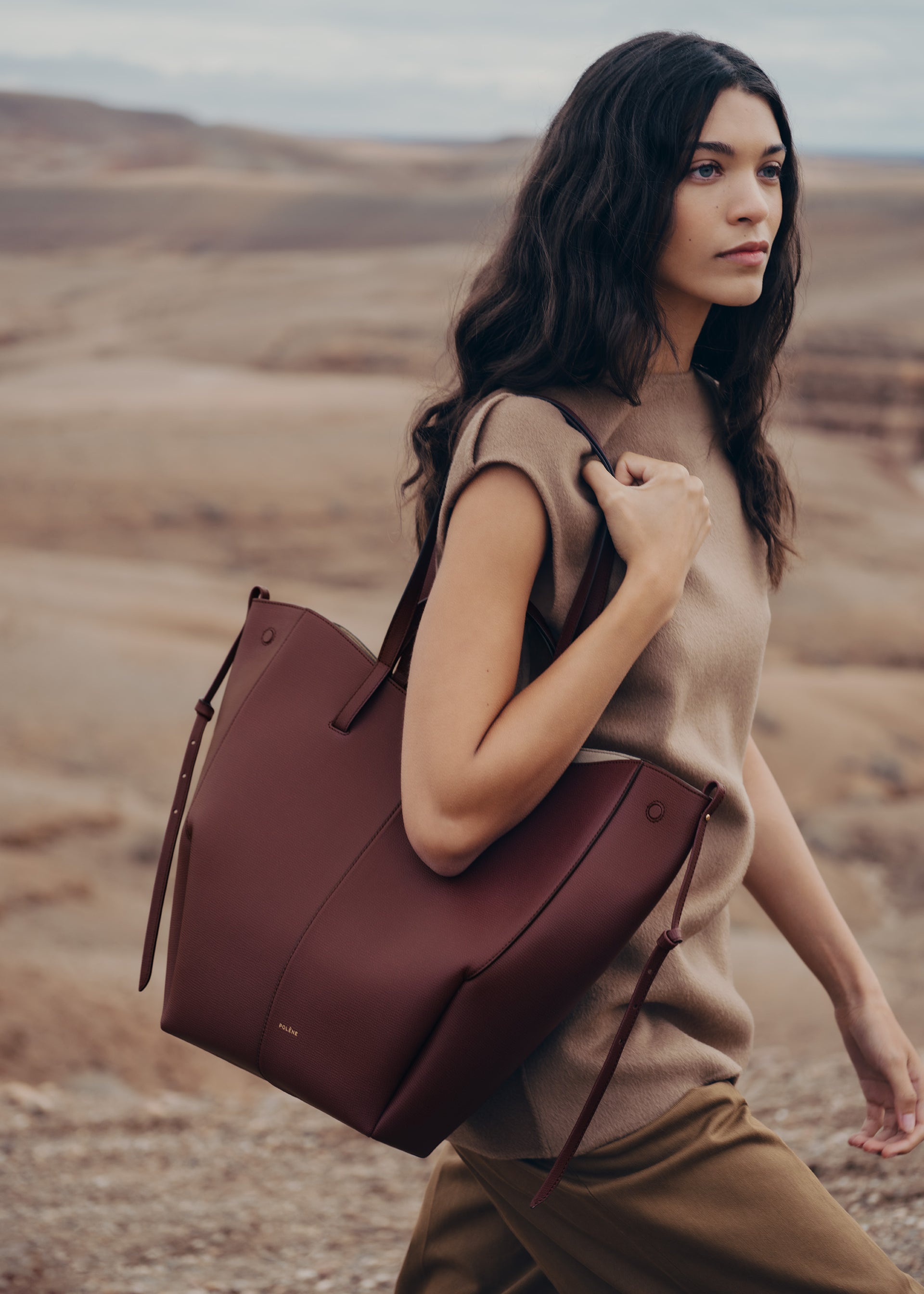 Cyme Tote - Textured Black Cherry