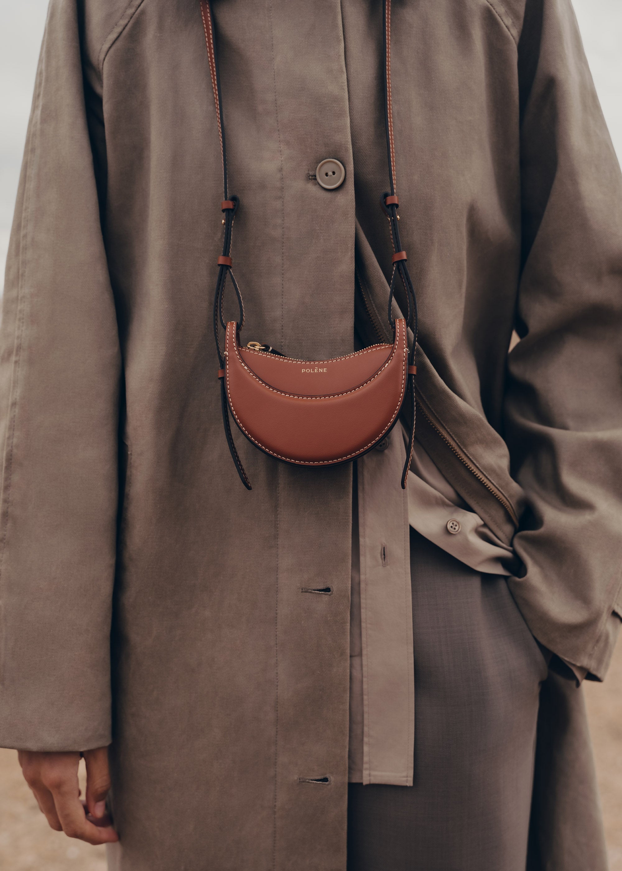 Polène | Bag - Numéro Dix Micro - Smooth Cognac – Polène AU