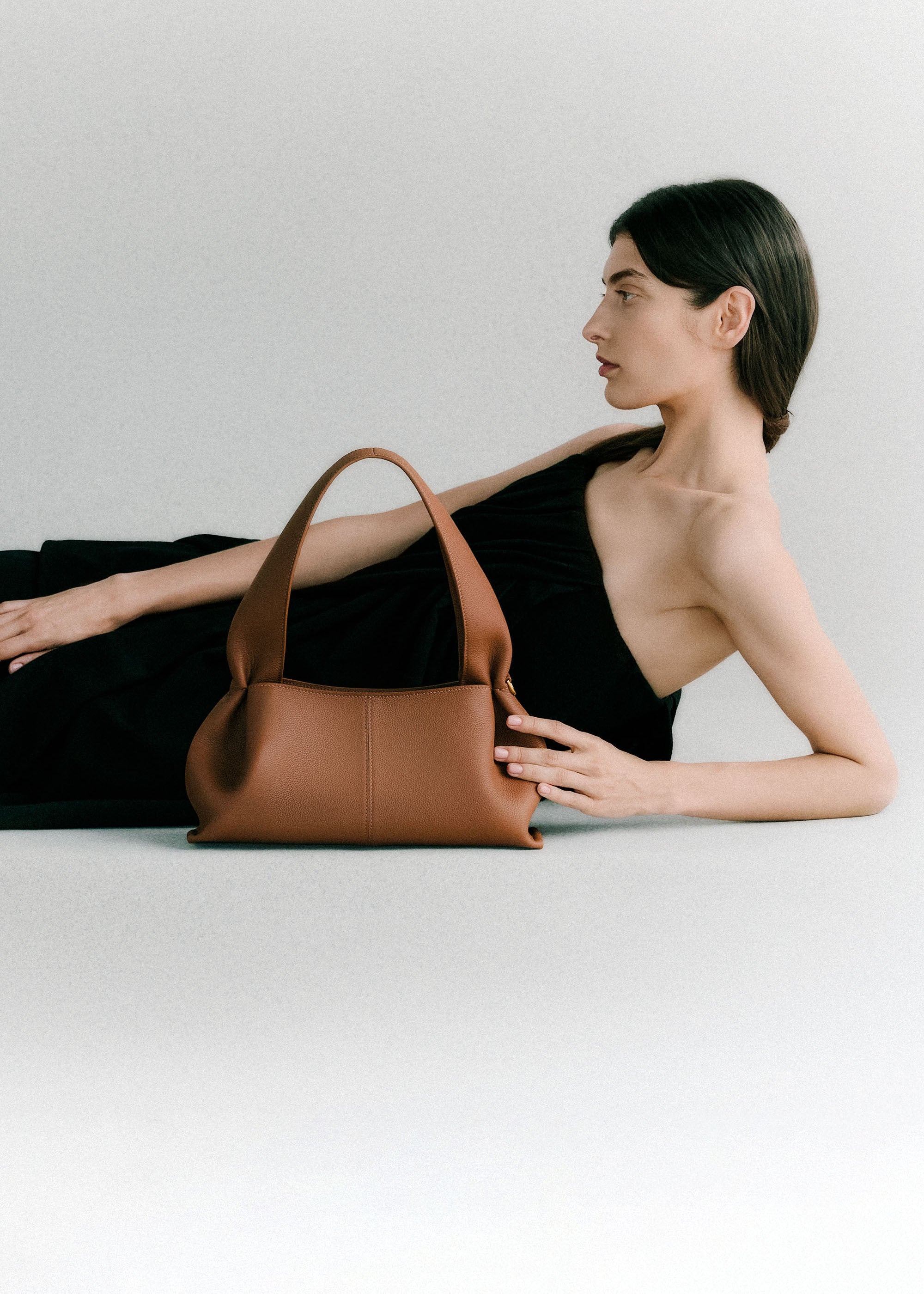Polène | Bag - Numéro Neuf East-West - Textured Camel – Polène AU