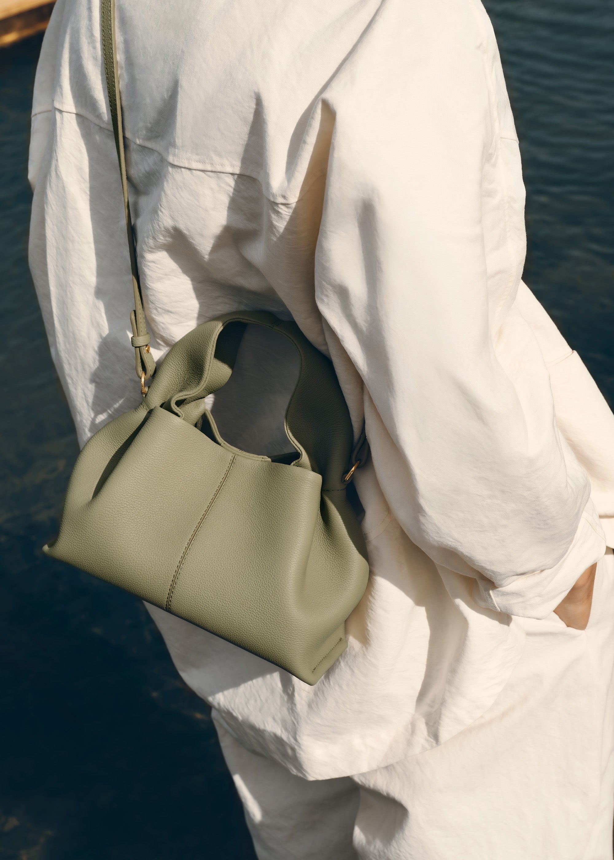 Polène | Bag - Numéro Neuf Mini - Textured Linden – Polène AU