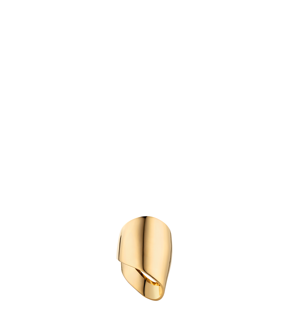 Éole Draped Ring - 24 carat gold gilded edition