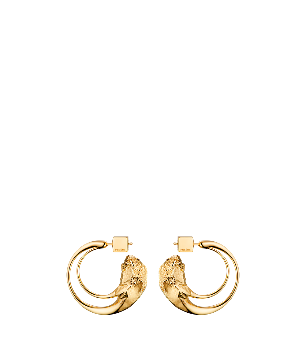 Eroz Hoop Earrings - 24 carat gold gilded