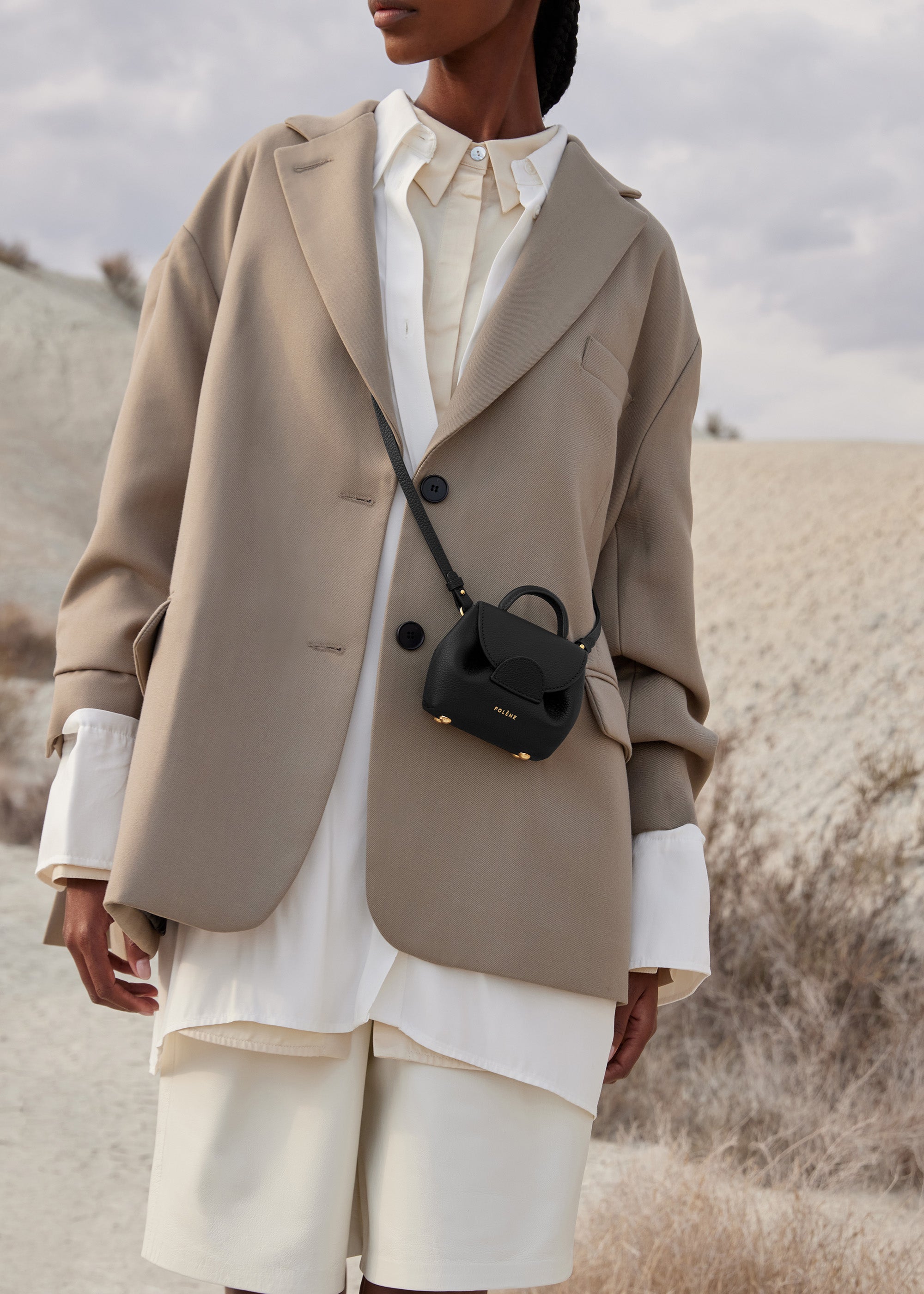 Polène Bag Numéro Un Micro Textured Black – Polène AU