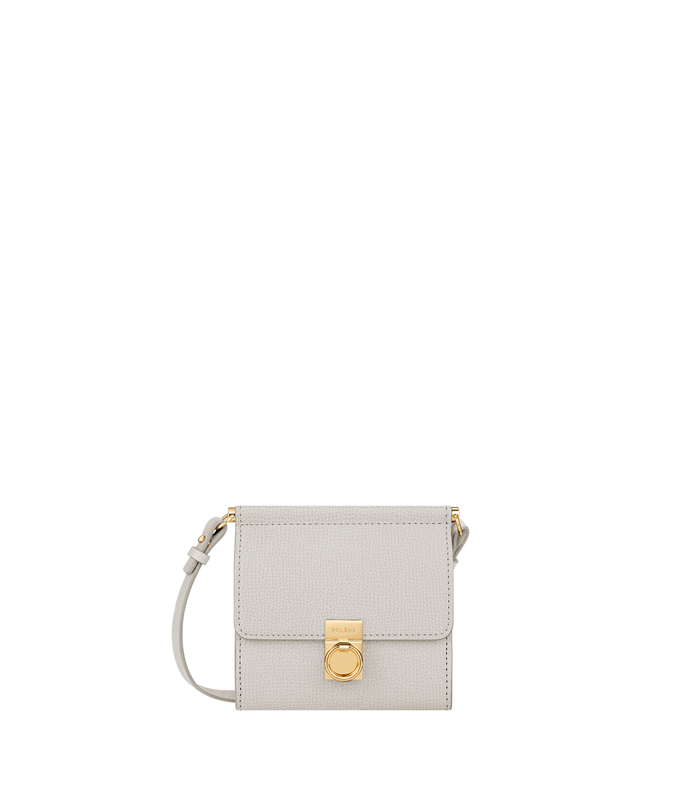 Numéro Sept Crossbody Wallet - Textured Chalk